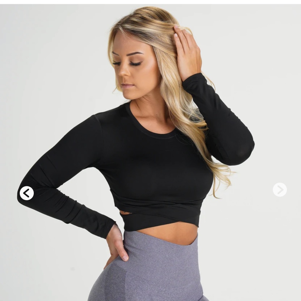 Black Crossbody Long-Sleeve